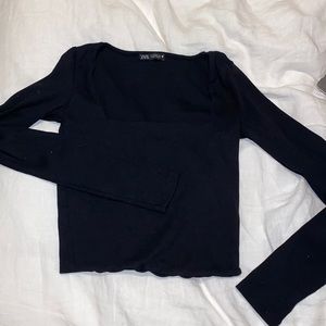 Zara square neck long sleeve
